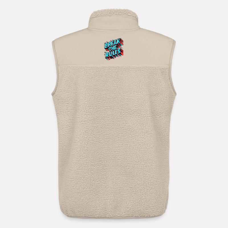 Break the Rules – Glitch Effect - Unisex Sherpaweste von Stanley/Stella - Beige