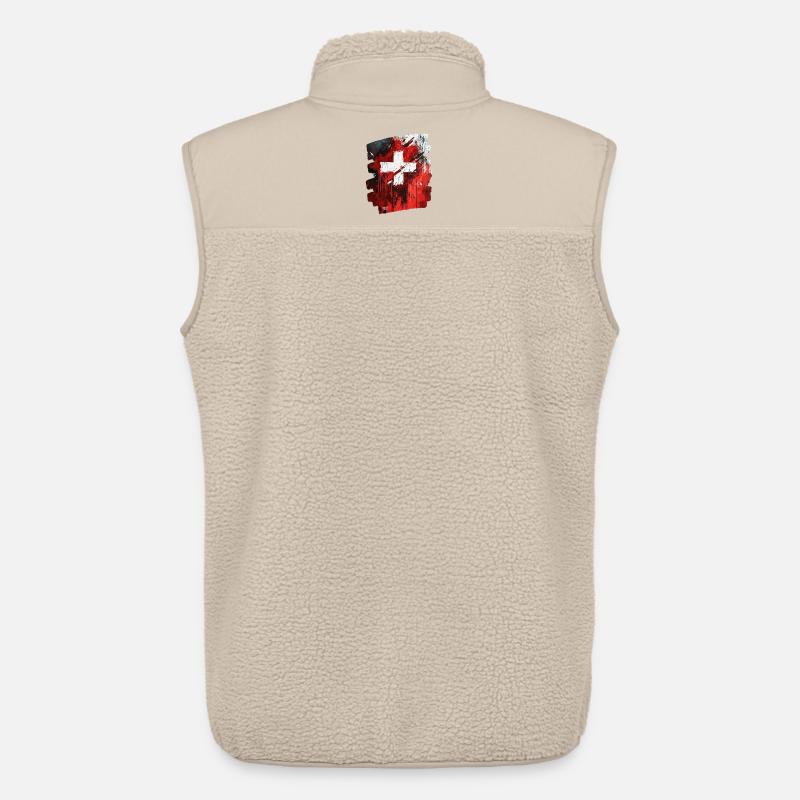 Schweizer Flagge Schweiz - Unisex Sherpaweste von Stanley/Stella - Beige