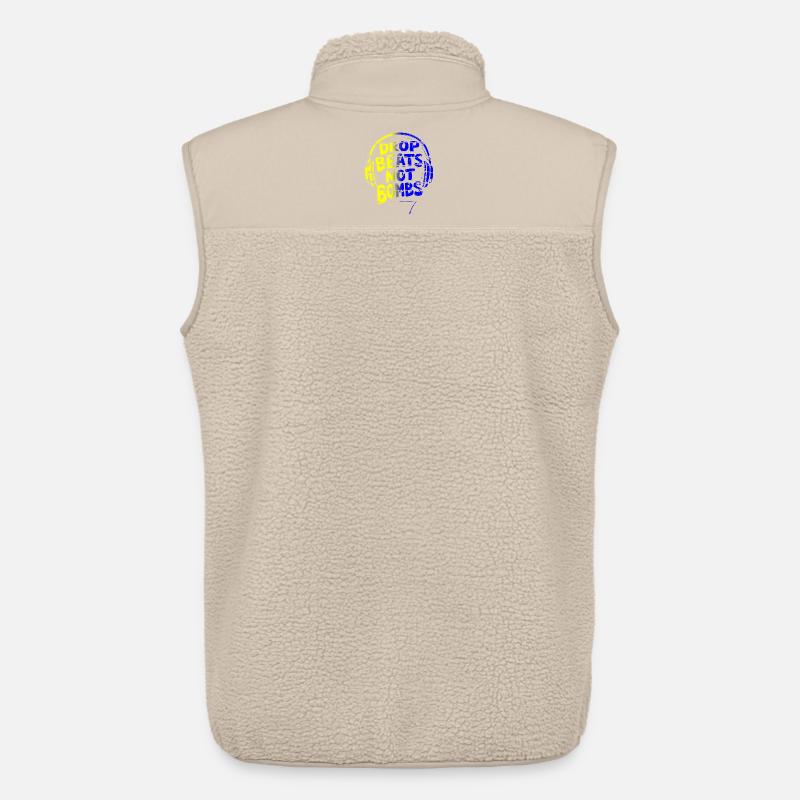 Drop Beats Not Bombs yellow blue - Unisex Sherpaweste von Stanley/Stella - Beige