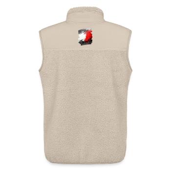 Polish Flag Poland Polska - Unisex Sherpa Gilet by Stanley/Stella - beige - Back - AI Model Male 178 light (178cm)