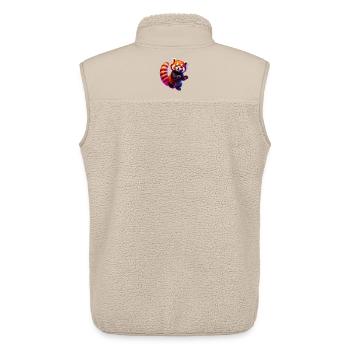 Kleiner Panda - Unisex Sherpaweste von Stanley/Stella - Beige - Hinten - AI Model Male 178 light (178cm)
