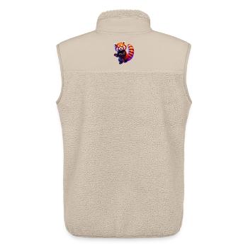 Red panda - Unisex Sherpa Gilet by Stanley/Stella - beige - Back - AI Model Male 178 light (178cm)