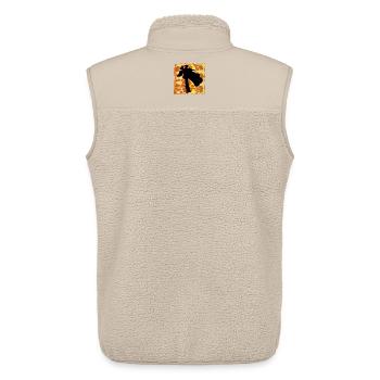 GIRAFFE RAFF PATTERN - Unisex Sherpa Gilet by Stanley/Stella - beige - Back - AI Model Male 178 light (178cm)