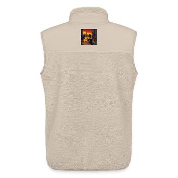 Gondoliere in Venedig - Unisex Sherpaweste von Stanley/Stella - Beige - Hinten - AI Model Male 178 light (178cm)