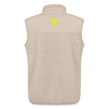 Fotografia – Vintage Kamera - Unisex Sherpaweste von Stanley/Stella - Beige - Hinten - AI Model Male 178 light (178cm)