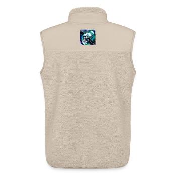 Punk Skull - Unisex Sherpa Gilet by Stanley/Stella - beige - Back - AI Model Male 178 light (178cm)