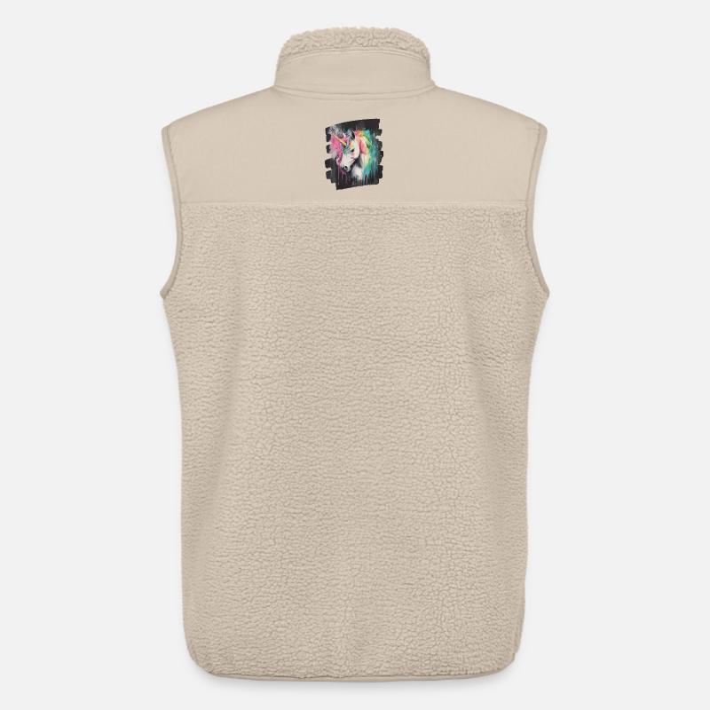 Einhorn - Unisex Sherpaweste von Stanley/Stella - Beige