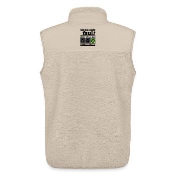 Fun Party Dire Chemise Déclaration, Mode Économie d’Énergie - Veste sans manches sherpa unisexe Stanley/Stella - beige - Dos - AI Model Male 178 light (178cm)