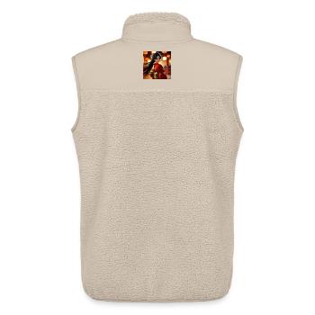 Japanese girl in Kimono - Unisex Sherpa Gilet by Stanley/Stella - beige - Back - AI Model Male 178 light (178cm)