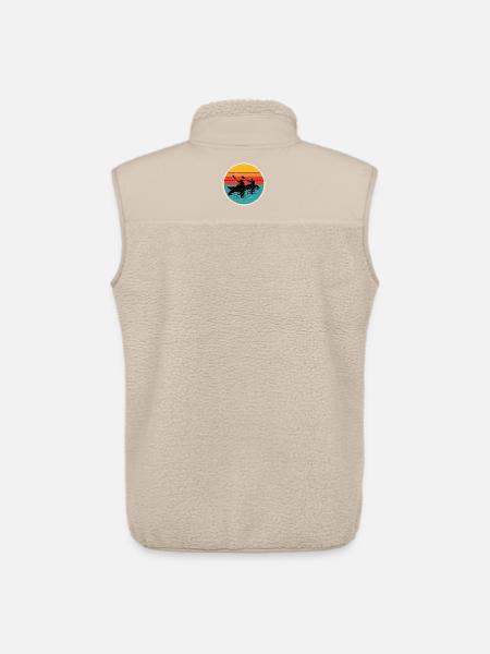Sunset Kayak Duo Circle - Unisex Sherpa Gilet by Stanley/Stella - beige