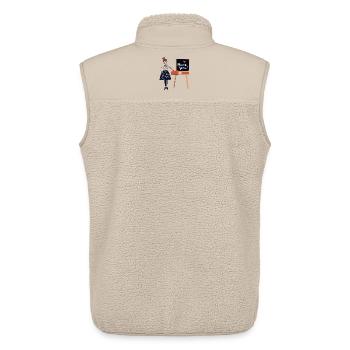 Teacher Thank You – Cards & End-of-Year Gifts - Unisex Sherpa Gilet by Stanley/Stella - beige - Back - AI Model Male 178 light (178cm)