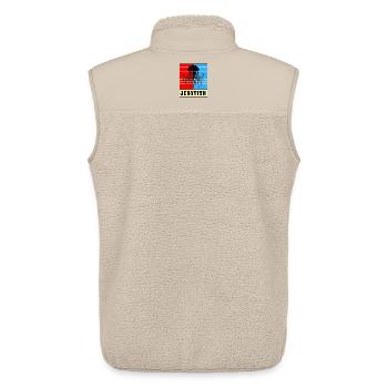 Jellyfish – Retro Design - Unisex Sherpa Gilet by Stanley/Stella - beige - Back - AI Model Male 178 light (178cm)