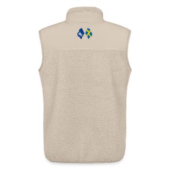 Crossed flags of Halland and Sweden - Unisex Sherpa Gilet by Stanley/Stella - beige - Back - AI Model Male 178 light (178cm)