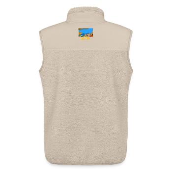 Cote d´ Azur - Unisex Sherpaweste von Stanley/Stella - Beige - Hinten - AI Model Male 178 light (178cm)
