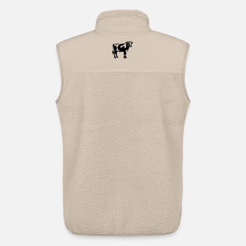Schattenmilchkuh stehend – transparent SVG boerderi - Unisex Sherpaweste von Stanley/Stella - Beige