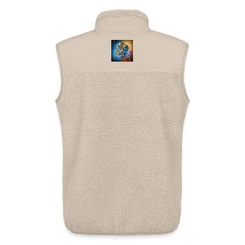 Fusion mécanique cosmique - Veste sans manches sherpa unisexe Stanley/Stella - beige - Dos - AI Model Male 178 light (178cm)