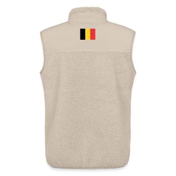 Flag of Belgium - Unisex Sherpa Gilet by Stanley/Stella - beige - Back - AI Model Male 178 light (178cm)