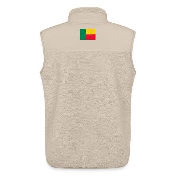 Flag of Benin - Unisex Sherpa Gilet by Stanley/Stella - beige - Back - AI Model Male 178 light (178cm)
