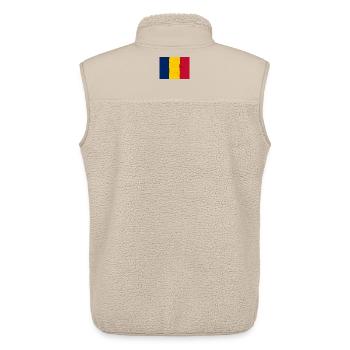 Flag of Chad - Unisex Sherpa Gilet by Stanley/Stella - beige - Back - AI Model Male 178 light (178cm)