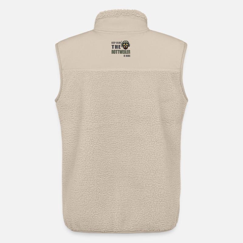 Rottweiler – Conception Keep Calm - Veste sans manches sherpa unisexe Stanley/Stella - beige