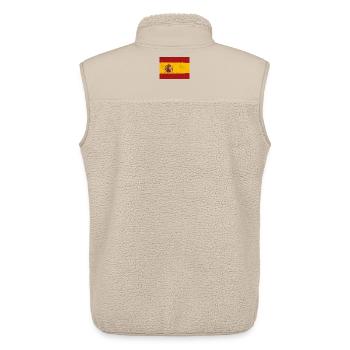 Drapeau de l’Espagne - Veste sans manches sherpa unisexe Stanley/Stella - beige - Dos - AI Model Male 178 light (178cm)