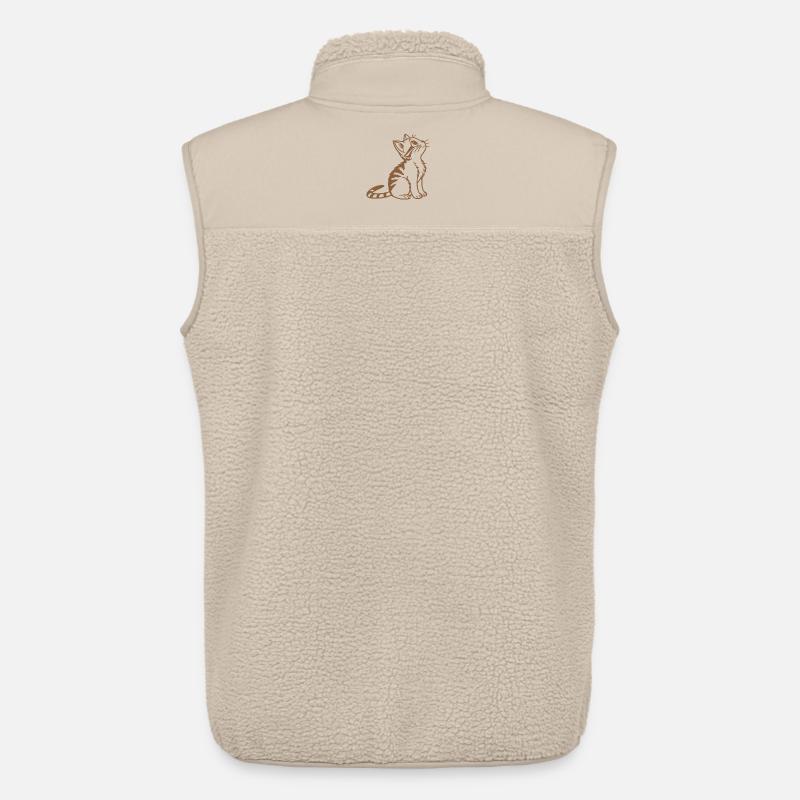 Süßes Kätzchen - Unisex Sherpaweste von Stanley/Stella - Beige