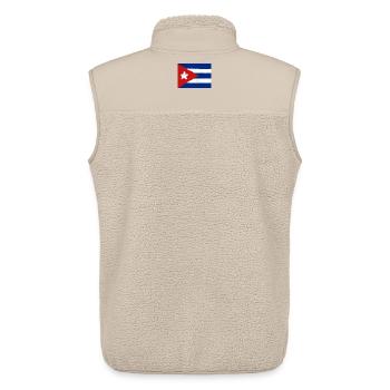 Flag of Cuba - Unisex Sherpa Gilet by Stanley/Stella - beige - Back - AI Model Male 178 light (178cm)