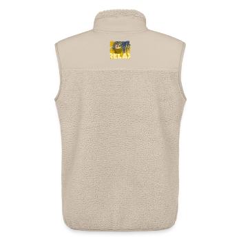 Relaxed, summer, comical, cocktail atmosphere - Unisex Sherpa Gilet by Stanley/Stella - beige - Back - AI Model Male 178 light (178cm)