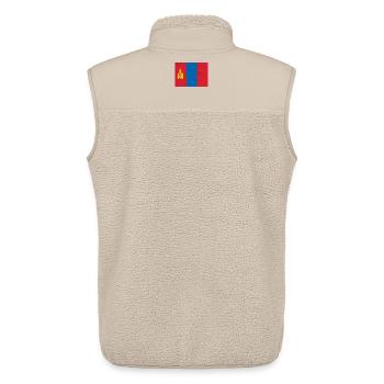 Drapeau de la Mongolie - Veste sans manches sherpa unisexe Stanley/Stella - beige - Dos - AI Model Male 178 light (178cm)