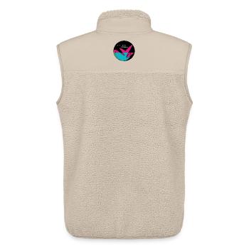 Guérir le monde - Veste sans manches sherpa unisexe Stanley/Stella - beige - Dos - AI Model Male 178 light (178cm)