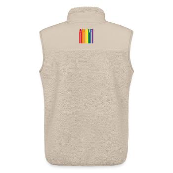 Amalfi Regenbogen Pride Geschenk - Unisex Sherpaweste von Stanley/Stella - Beige - Hinten - AI Model Male 178 light (178cm)