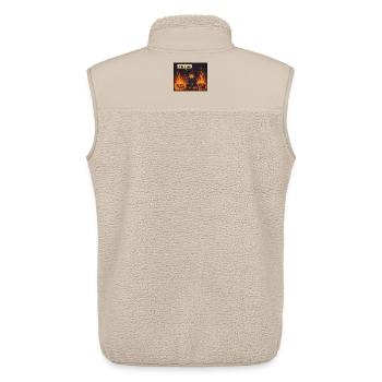 This Is Fine - Unisex Sherpaweste von Stanley/Stella - Beige - Hinten - AI Model Male 178 light (178cm)