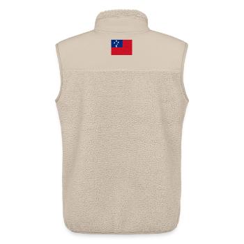 Drapeau des Samoa - Veste sans manches sherpa unisexe Stanley/Stella - beige - Dos - AI Model Male 178 light (178cm)