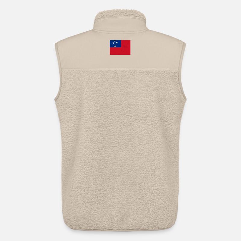 Drapeau des Samoa - Veste sans manches sherpa unisexe Stanley/Stella - beige