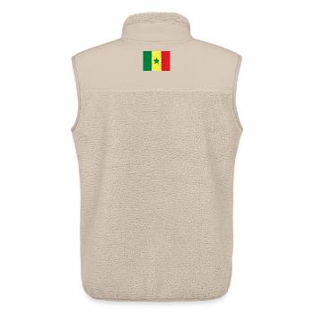 Flagge von Senegal - Unisex Sherpaweste von Stanley/Stella - Beige - Hinten - AI Model Male 178 light (178cm)