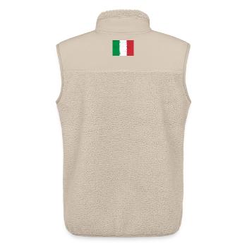 Drapeau de l’Italie - Veste sans manches sherpa unisexe Stanley/Stella - beige - Dos - AI Model Male 178 light (178cm)