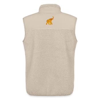 Yoga Mandala Méditation Inde Éléphant om Namaste - Veste sans manches sherpa unisexe Stanley/Stella - beige - Dos - AI Model Male 178 light (178cm)