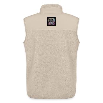 Retro Computer 404 No Feeling - Unisex Sherpa Gilet by Stanley/Stella - beige - Back - AI Model Male 178 light (178cm)