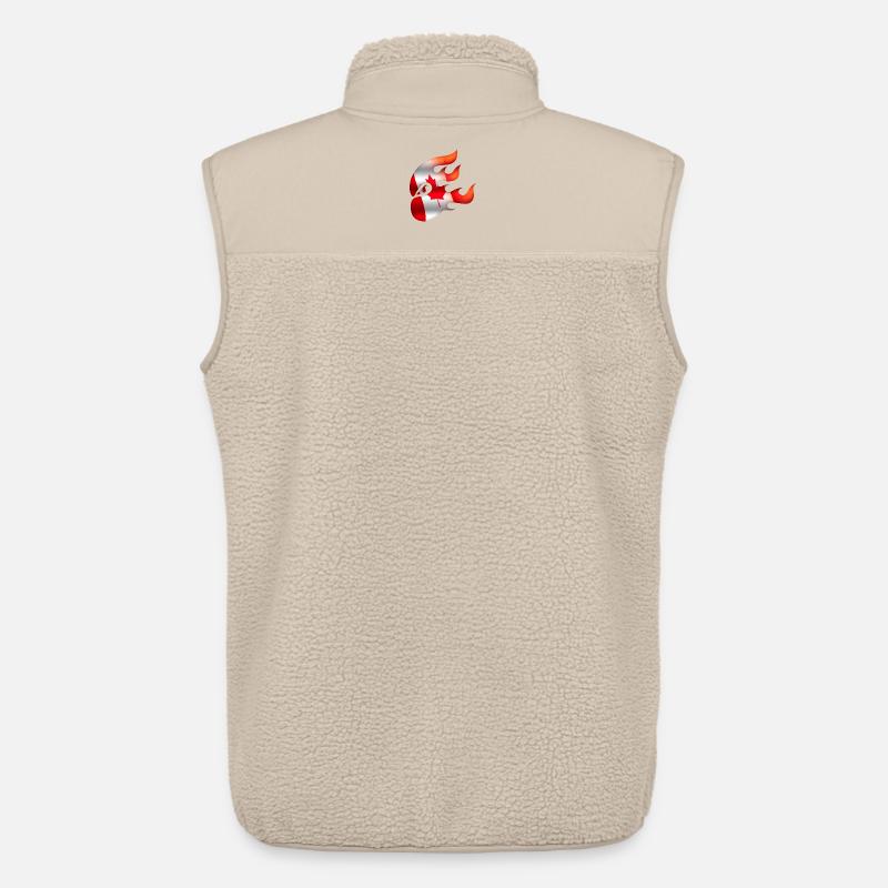 Drapeau du Canada - Canada - Ninja - Veste sans manches sherpa unisexe Stanley/Stella - beige