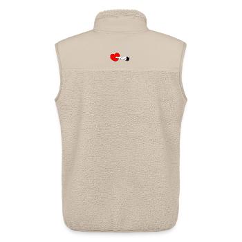 Heart with smoking joint – symbol of marijuana v - Unisex Sherpa Gilet by Stanley/Stella - beige - Back - AI Model Male 178 light (178cm)
