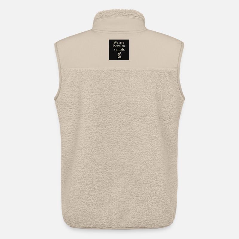 Vergänglichkeit Spruch mit Sanduhrdesign - Unisex Sherpaweste von Stanley/Stella - Beige
