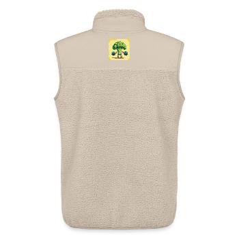 Broccoli powerhouse with dumbbell - Unisex Sherpa Gilet by Stanley/Stella - beige - Back - AI Model Male 178 light (178cm)