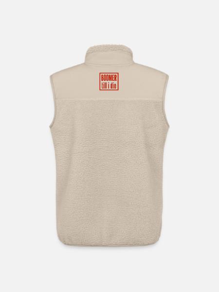 Boomer Till I The Lettering - Unisex Sherpa Gilet by Stanley/Stella - beige