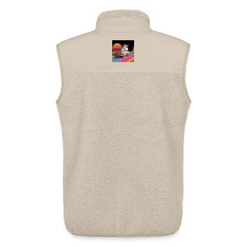 Skatercorn - Unisex Sherpaweste von Stanley/Stella - Beige - Hinten - AI Model Male 178 light (178cm)