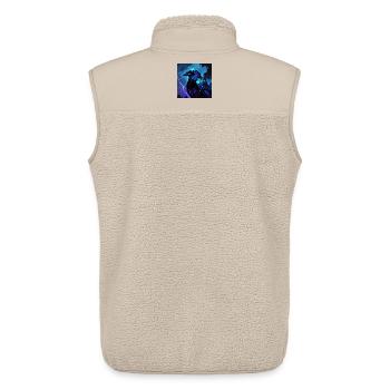 Elektrische Nacht Raben Kunst - Unisex Sherpaweste von Stanley/Stella - Beige - Hinten - AI Model Male 178 light (178cm)