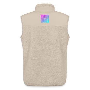 Tennis : service et volée - Veste sans manches sherpa unisexe Stanley/Stella - beige - Dos - AI Model Male 178 light (178cm)