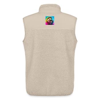 Igel - Unisex Sherpaweste von Stanley/Stella - Beige - Hinten - AI Model Male 178 light (178cm)
