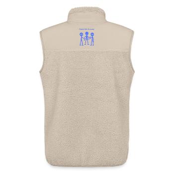 Weird Matchstick Man Gen Z Humor Irony - Unisex Sherpa Gilet by Stanley/Stella - beige - Back - AI Model Male 178 light (178cm)