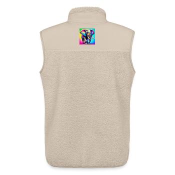 Elefant - Unisex Sherpaweste von Stanley/Stella - Beige - Hinten - AI Model Male 178 light (178cm)