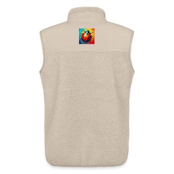 ladybird - Unisex Sherpa Gilet by Stanley/Stella - beige - Back - AI Model Male 178 light (178cm)